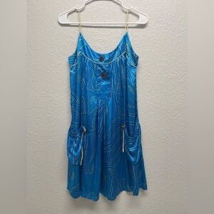 Diane Von Furstenburg Blue slip dress